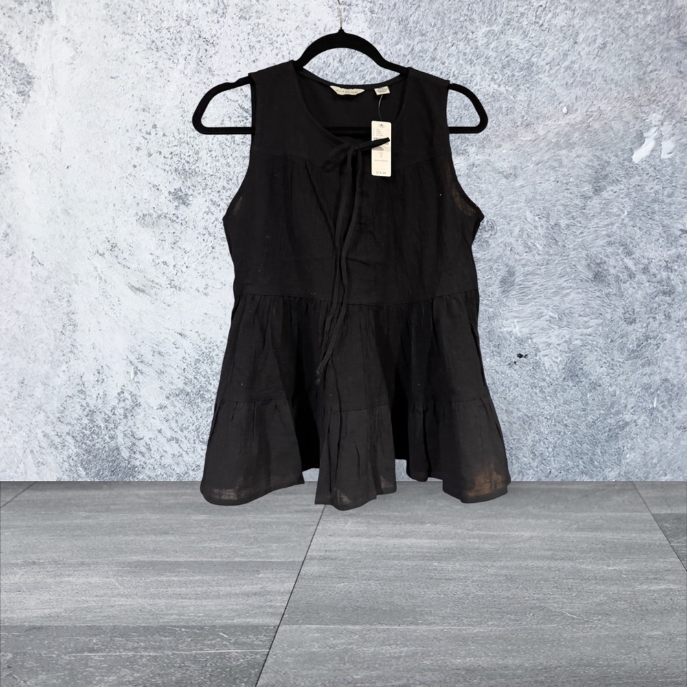 Anthropologie 11 1 TYLHO Black Sleeveless Blouse